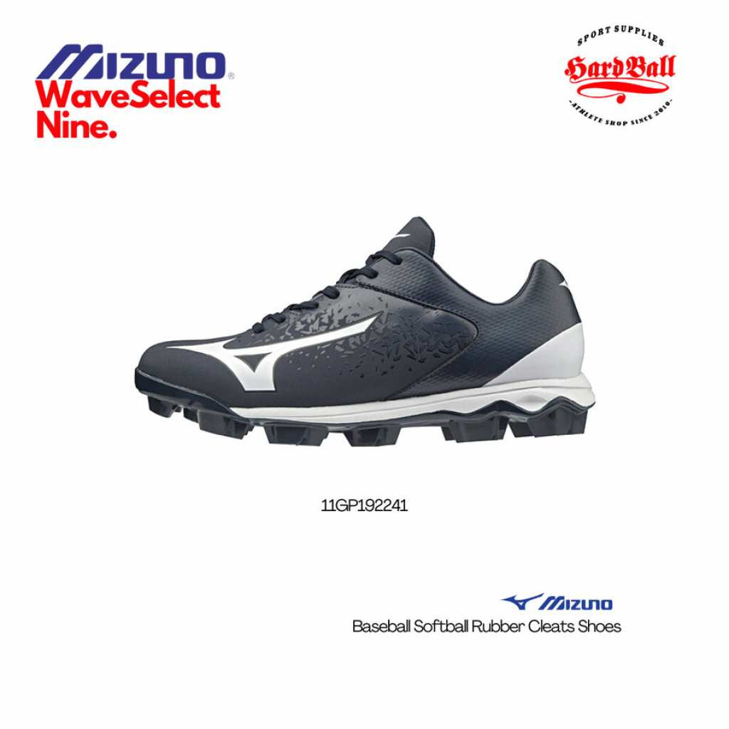 Sepatu Mizuno Wave Select Nine 11GP192241 Baseball Softball Rubber NV