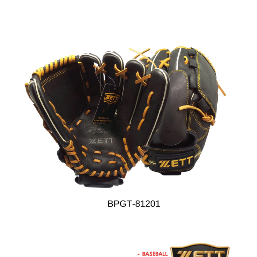 Glove Softball & Baseball ZETT 12" Inch BPGT-81201 Black