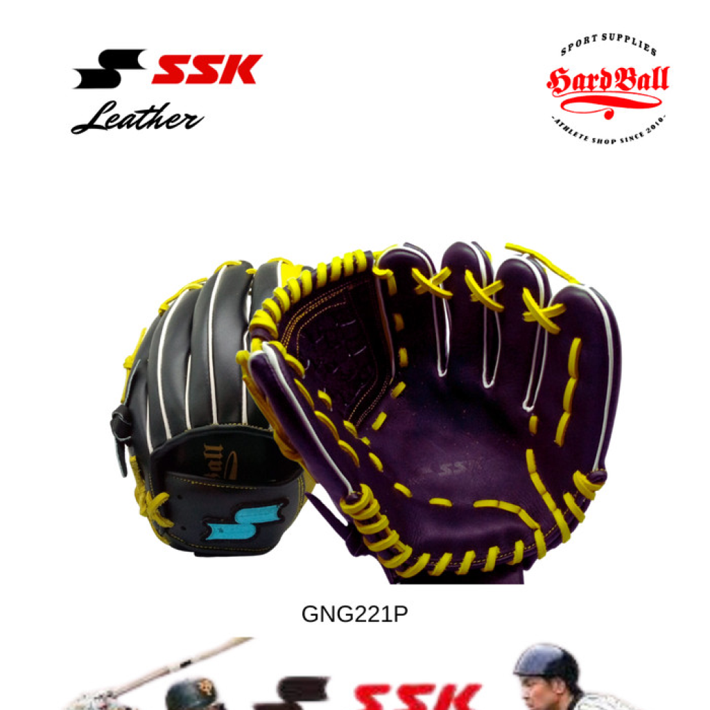 Glove Softball & Baseball SSK 11" Inch GNJ22P Black Yellow