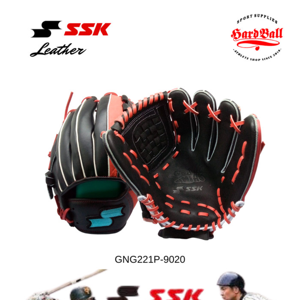 Glove Softball & Baseball SSK 11" Inch GNJ22P Black Red