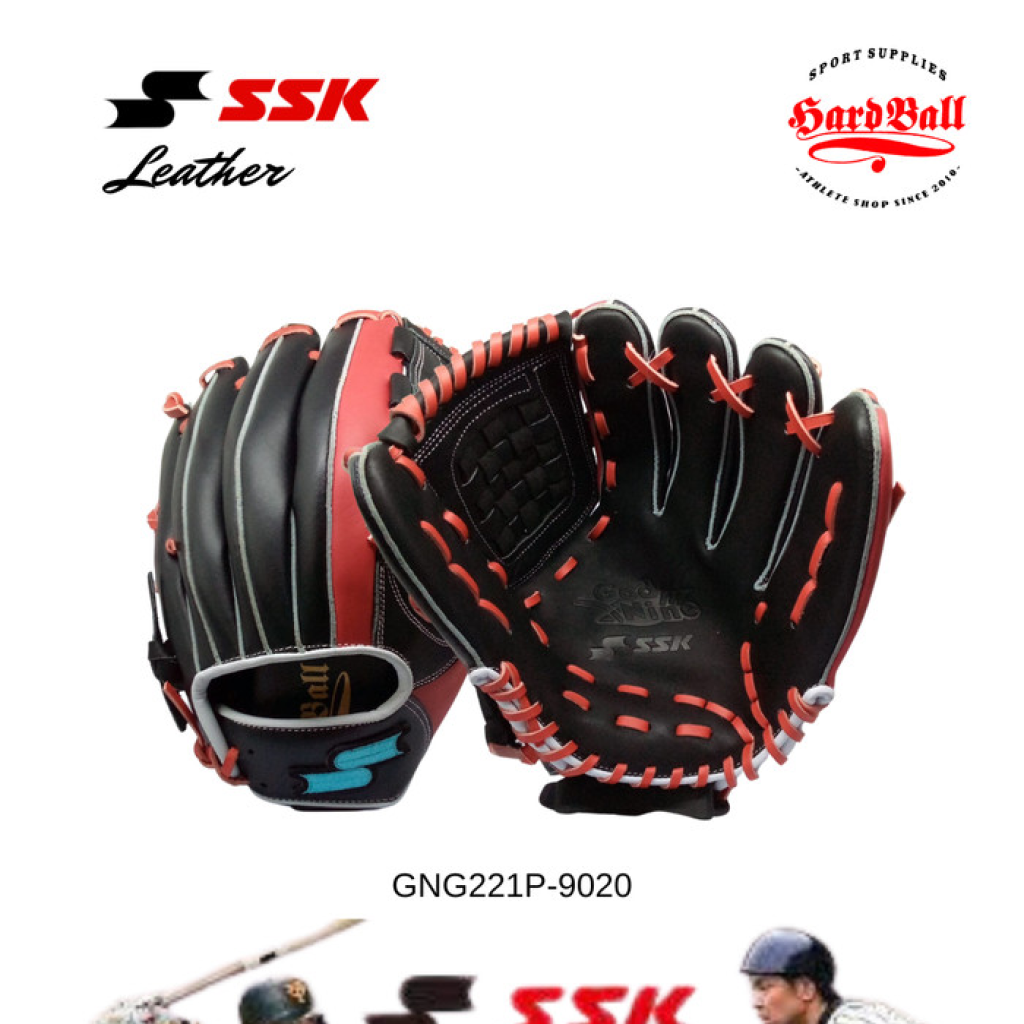 Glove Softball & Baseball SSK 12" Inch GNG221P-9020 Black Red