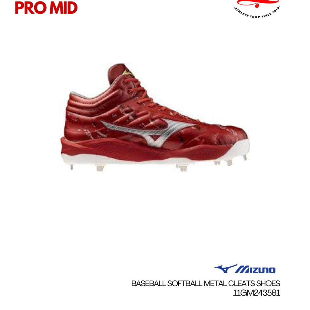 Sepatu Baseball Softball Mizuno Cushionrevo Pro Mid 11GM243561 Metal Cleats